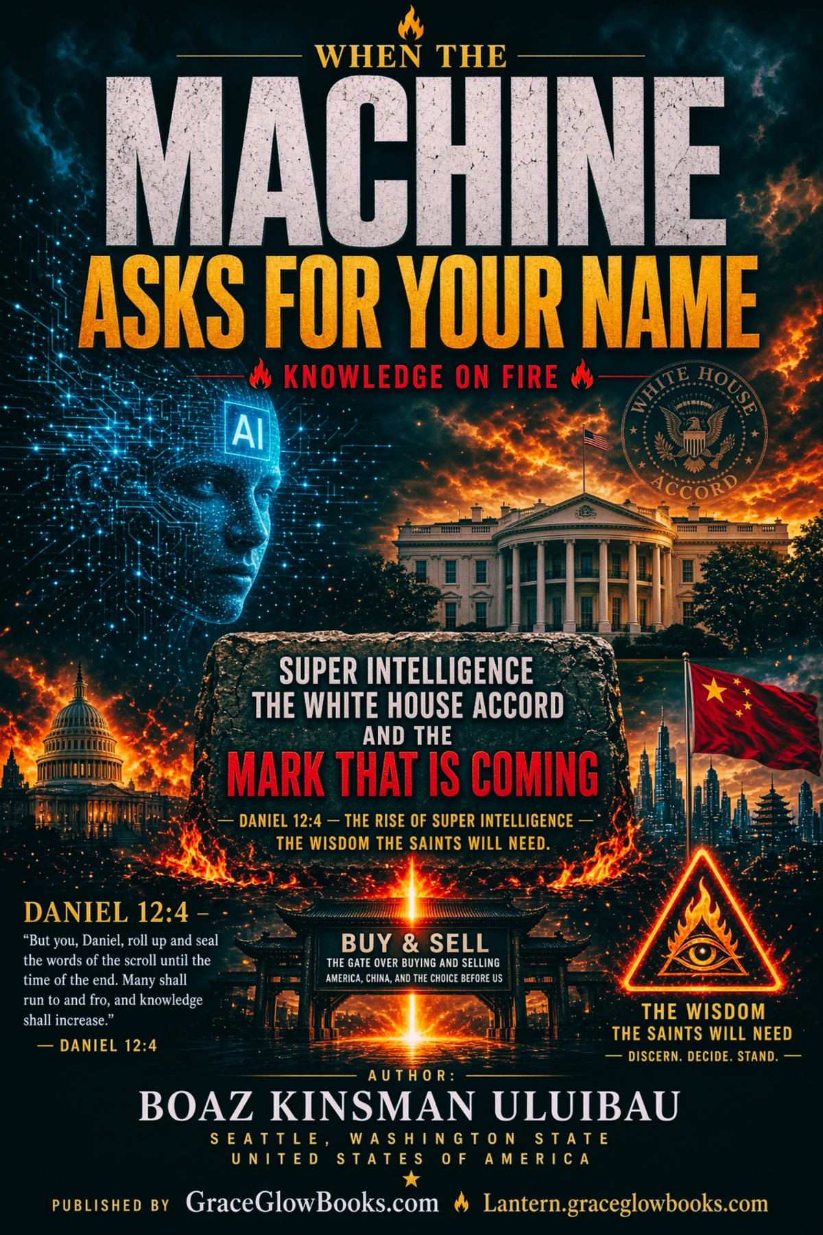 When the Machine Asks for Your Name - Knowledge on Fire — Super Intelligence, the White House Accord, America, China, and the Mark That Is Coming